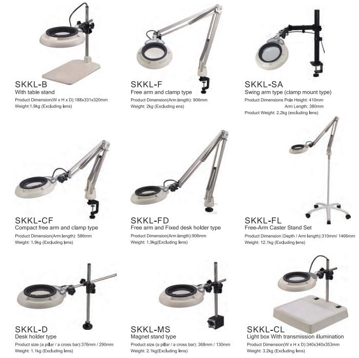 Otsuka SKKL-B-12X โคมไฟแว่นขยาย (Table Stand Type) | ขยาย 12 เท่า